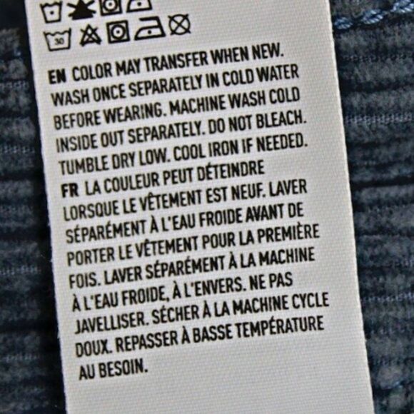 American Eagle Skirt Mini Corduroy Full Front Zip Side Pockets Blue Women's 10 - Picture 7 of 8